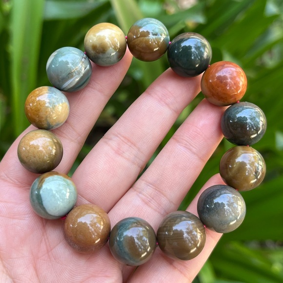 15.5mm chunky strechable Alashan‎ bracelet 0080 - Picture 3 of 8